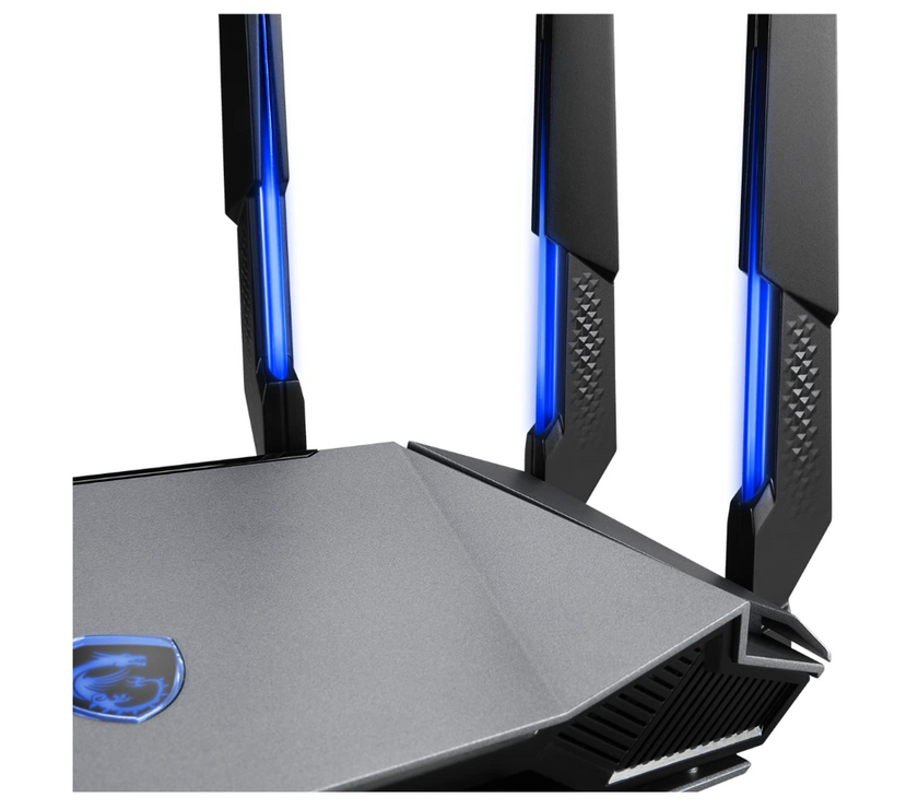 MSI RadiX AXE6600 WiFi 6E Tri-Band Gaming Router  support 2.5GHz/5GHz/6GHz, AI QoS support