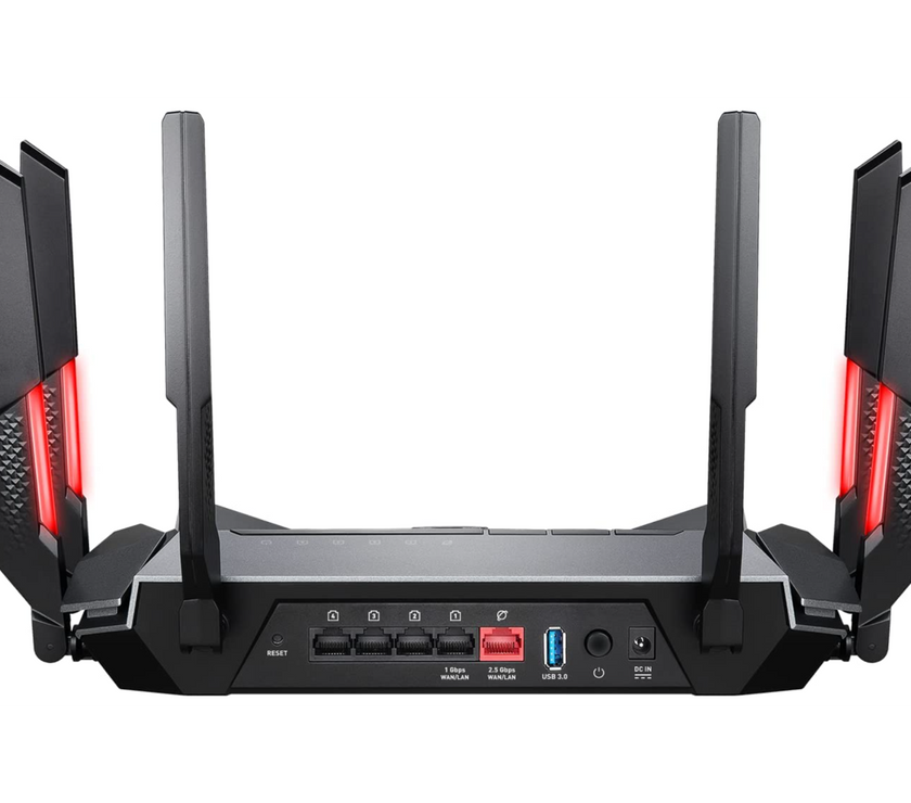 MSI RadiX AXE6600 WiFi 6E Tri-Band Gaming Router  support 2.5GHz/5GHz/6GHz, AI QoS support