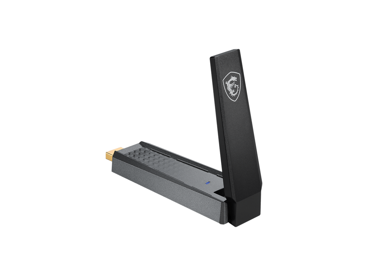 MSI AX1800 WiFi 6 Dual-Band USB Adapter - WLAN up to 1800 Mbps (5GHz, 2.4GHz Wireless), USB 3.2 Gen 1 Type-A, MU-MIMO, Adjustable Antenna, Beamforming, WPA3 - Wired Bracket Included