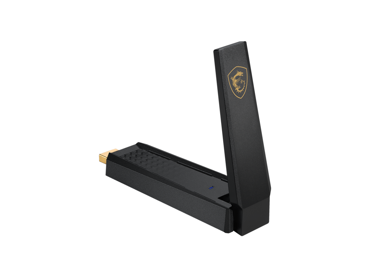 MSI AXE5400 WiFi 6Tri-Band USB Adapter - WLAN up to 5400 Mbps (6Ghz, 5GHz, 2.4GHz Wireless), USB 3.2 Gen 1 Type-A, MU-MIMO, Adjustable Antenna, Beamforming, WPA3 - Wired Bracket Included