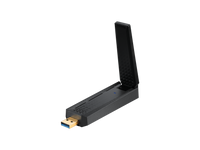 MSI AXE5400 WiFi 6Tri-Band USB Adapter - WLAN up to 5400 Mbps (6Ghz, 5GHz, 2.4GHz Wireless), USB 3.2 Gen 1 Type-A, MU-MIMO, Adjustable Antenna, Beamforming, WPA3 - Wired Bracket Included