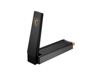 MSI AXE5400 WiFi 6Tri-Band USB Adapter - WLAN up to 5400 Mbps (6Ghz, 5GHz, 2.4GHz Wireless), USB 3.2 Gen 1 Type-A, MU-MIMO, Adjustable Antenna, Beamforming, WPA3 - Wired Bracket Included