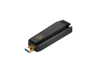 MSI AXE5400 WiFi 6Tri-Band USB Adapter - WLAN up to 5400 Mbps (6Ghz, 5GHz, 2.4GHz Wireless), USB 3.2 Gen 1 Type-A, MU-MIMO, Adjustable Antenna, Beamforming, WPA3 - Wired Bracket Included