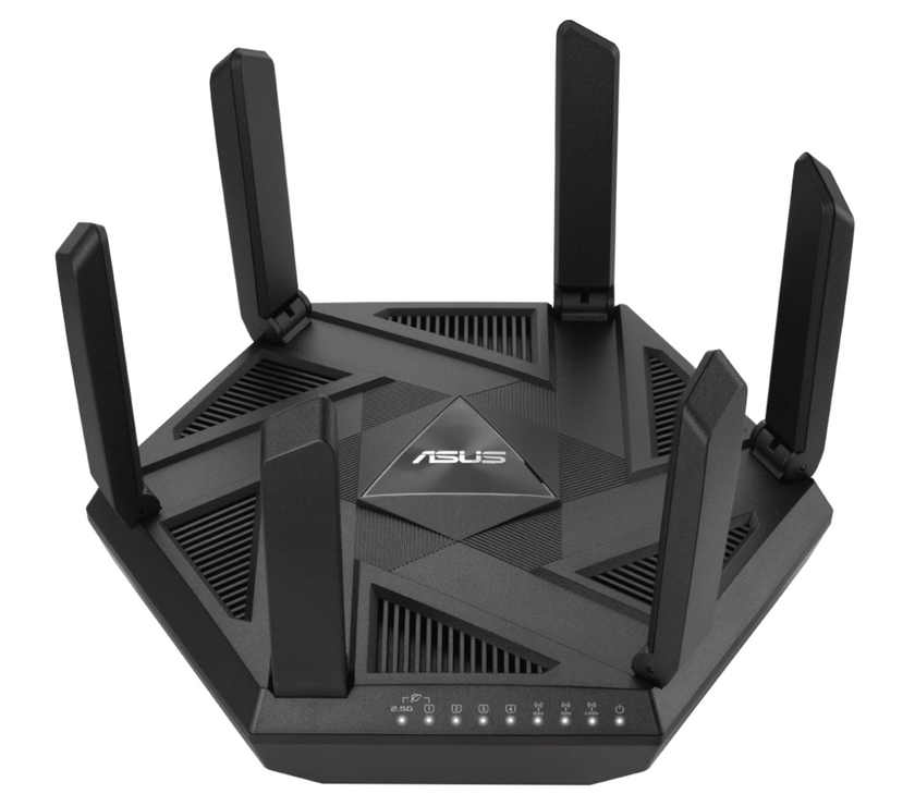 ASUS RT-AXE7800 Tri-band WiFi 6E (802.11ax) Router, 6GHz Band, ASUS Safe Browsing, Upgraded Network Security, Instant Guard, Built-in VPN Features, Free Parental Controls, 2.5G Port, AiMesh Support