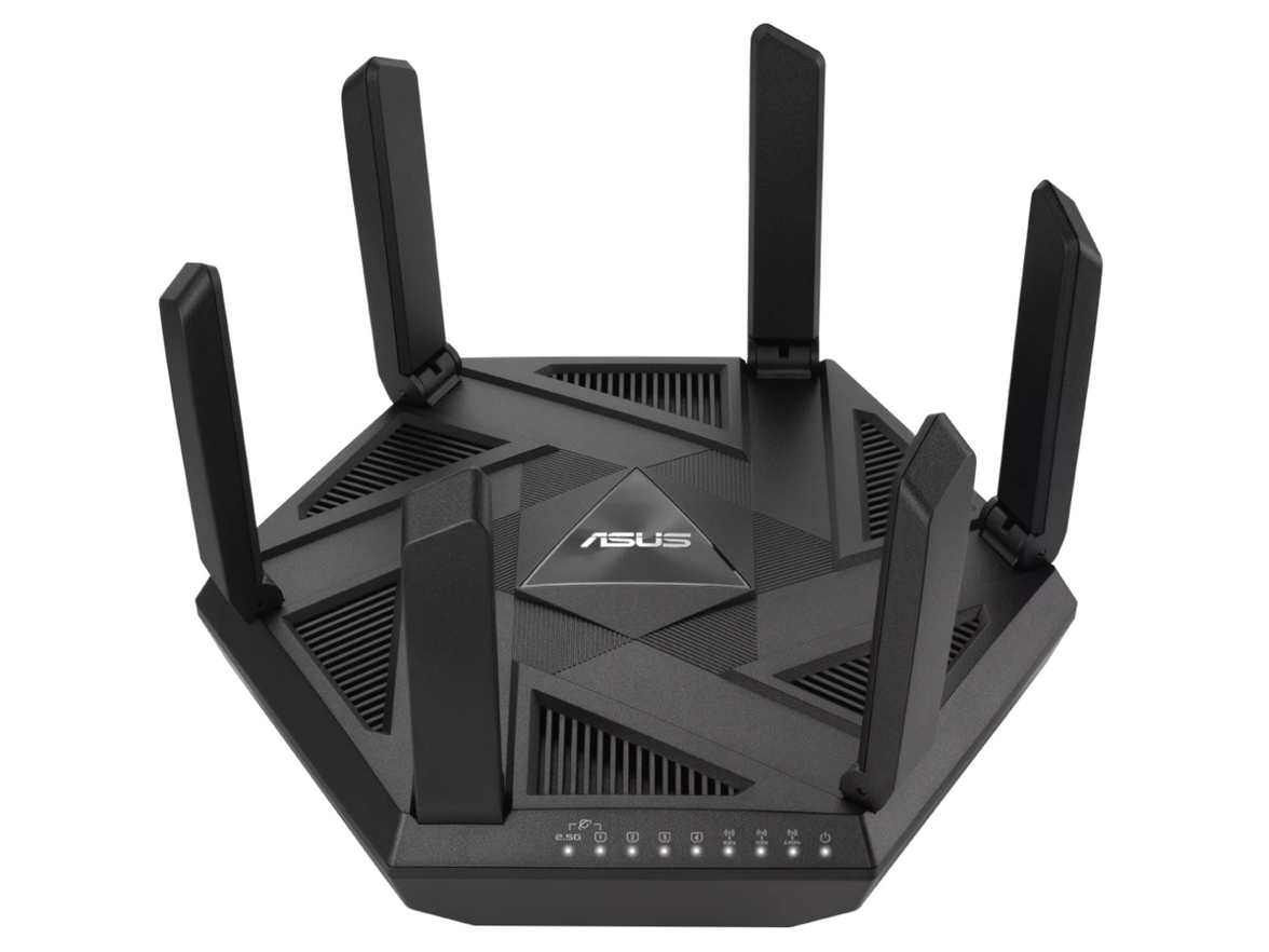 ASUS RT-AXE7800 Tri-band WiFi 6E (802.11ax) Router, 6GHz Band, ASUS Safe Browsing, Upgraded Network Security, Instant Guard, Built-in VPN Features, Free Parental Controls, 2.5G Port, AiMesh Support