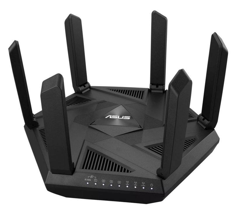 ASUS RT-AXE7800 Tri-band WiFi 6E (802.11ax) Router, 6GHz Band, ASUS Safe Browsing, Upgraded Network Security, Instant Guard, Built-in VPN Features, Free Parental Controls, 2.5G Port, AiMesh Support