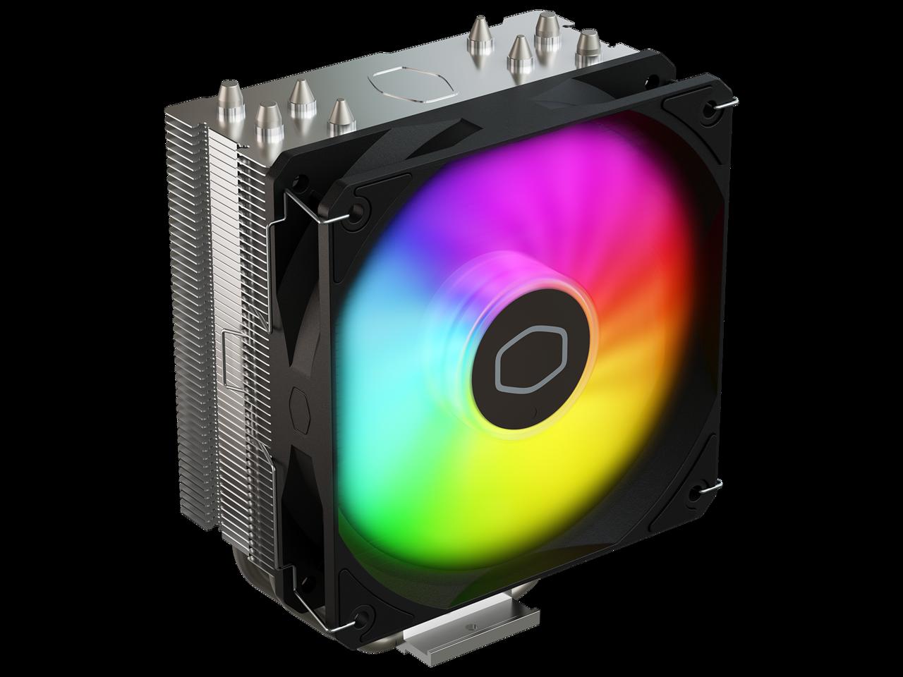 Cooler Master Hyper 212 Spectrum V3 ARGB CPU Air Cooler - 4 Copper Heat Pipes, 120mm High Performance PWM Fan, Low Noise & Easy Installation, AMD AM5/AM4 & Intel LGA 1851/1700/1200