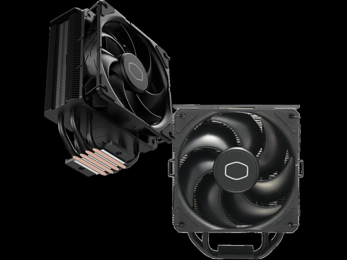 Cooler Master Hyper 212 Black CPU Air Cooler - 120mm High Performance PWM Fan, 4 Copper Heat Pipes, Aluminum Top Cover, Low Noise & Easy Installation, AMD AM5/AM4 & Intel LGA 1851/1700/1200, Black