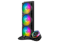 Cooler Master MasterLiquid 360 ION LCD Display Close-Loop AIO Liquid Cooler, 2.1-inch LCD Display, Gen X Dual Chamber Pump, Mobius 120P PWM Fans, ARGB Gen 2, 360mm, AMD Ryzen AM5/AM4, Intel LGA1700/1200