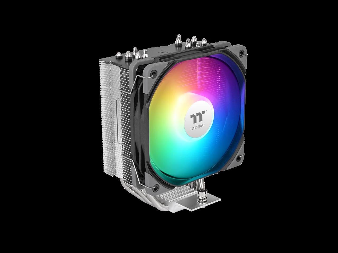 Thermaltake UX500 ARGB CPU Cooler; 5x6mm Copper Heatpipes; 120mm PWM Fan; 700~1800 RPM; Intel/AMD Compatible; Single Tower; 260W TDP; Black; CL-P144-AL12SW-A
