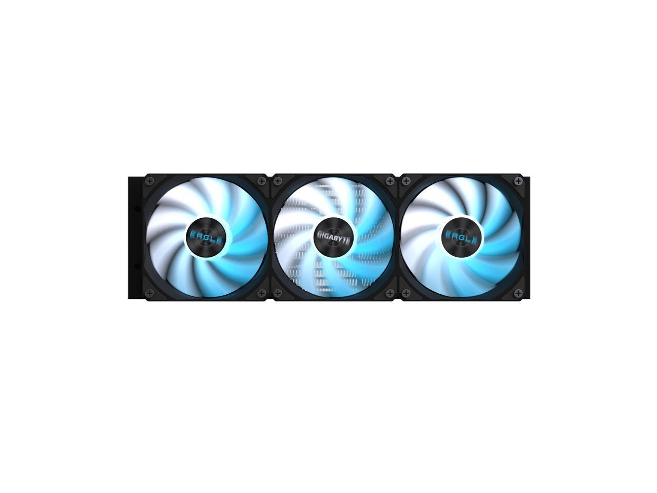 GIGABYTE EAGLE 360 - AIO Liquid CPU Cooler - 360mm Radiator, 3x 120mm High-Volume PWM Fans, Compatible with Intel LGA 1851/1700/115X/1200, AMD AM5/AM4 - Black (GP-GIGABYTE EAGLE 360)