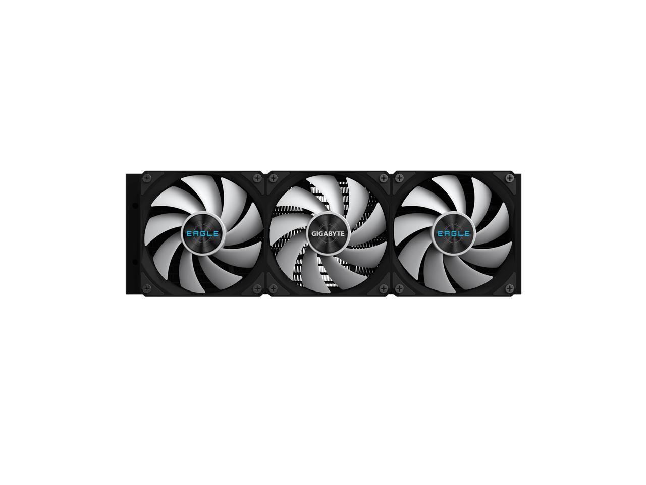 GIGABYTE EAGLE 360 - AIO Liquid CPU Cooler - 360mm Radiator, 3x 120mm High-Volume PWM Fans, Compatible with Intel LGA 1851/1700/115X/1200, AMD AM5/AM4 - Black (GP-GIGABYTE EAGLE 360)
