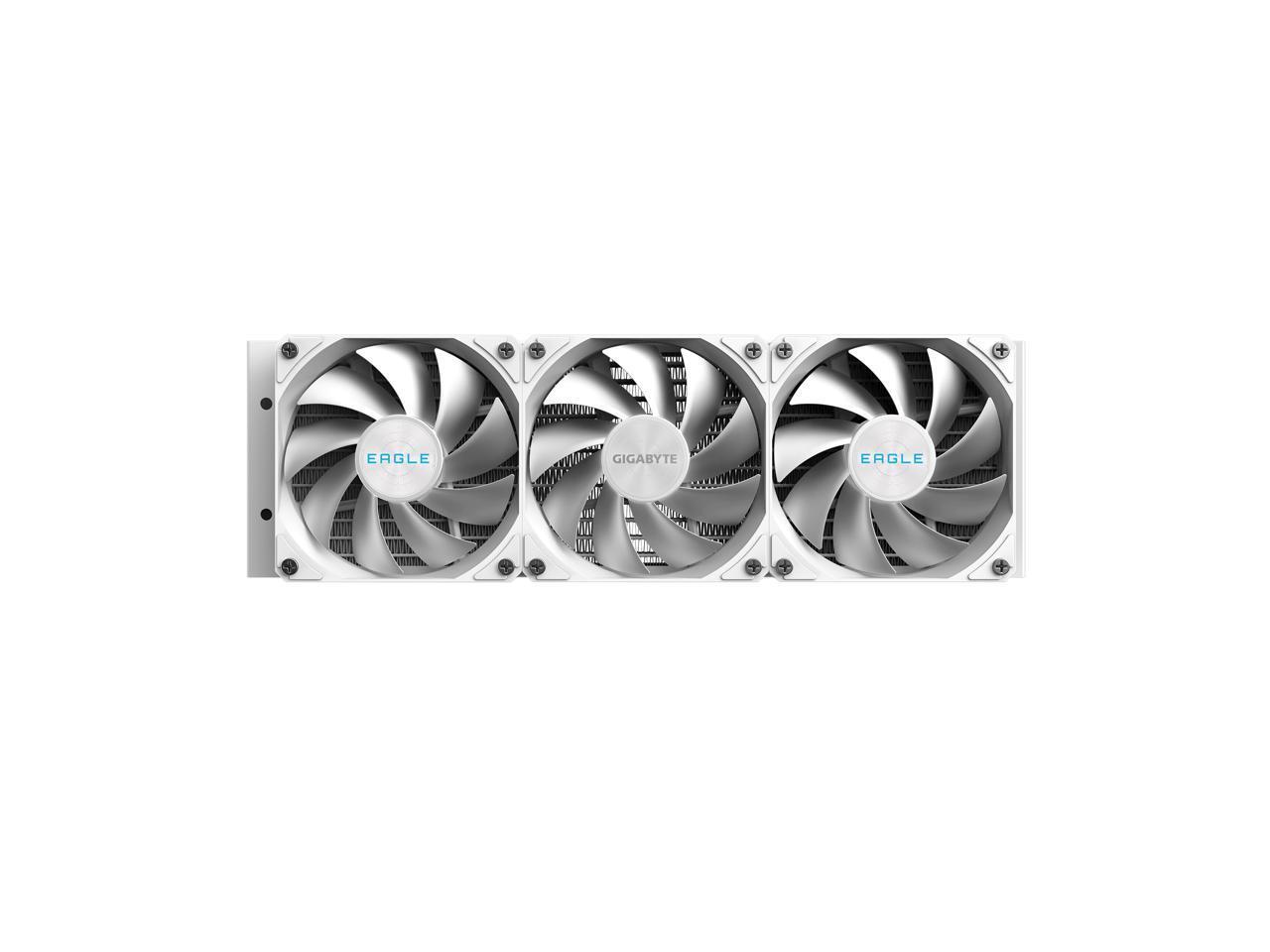 GIGABYTE EAGLE 360 ICE - AIO Liquid CPU Cooler - 360mm Radiator, 3x 120mm High-Volume PWM Fans, Compatible with Intel LGA 1851/1700/115X/1200, AMD AM5/AM4 - White (GP-GIGABYTE EAGLE 360I)