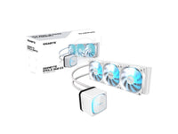 GIGABYTE EAGLE 360 ICE - AIO Liquid CPU Cooler - 360mm Radiator, 3x 120mm High-Volume PWM Fans, Compatible with Intel LGA 1851/1700/115X/1200, AMD AM5/AM4 - White (GP-GIGABYTE EAGLE 360I)