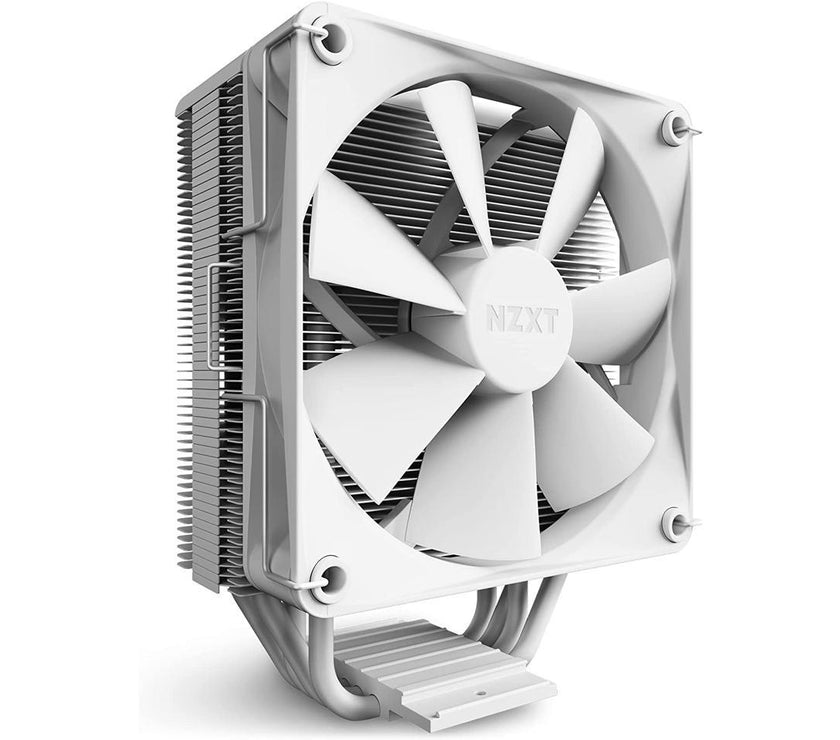 NZXT T120 CPU Air Cooler - RC-TN120-W1 - CPU Liquid Cooler - Conductive Copper Pipes - Fluid Dynamic Bearings - AMD and Intel Compatibility - White