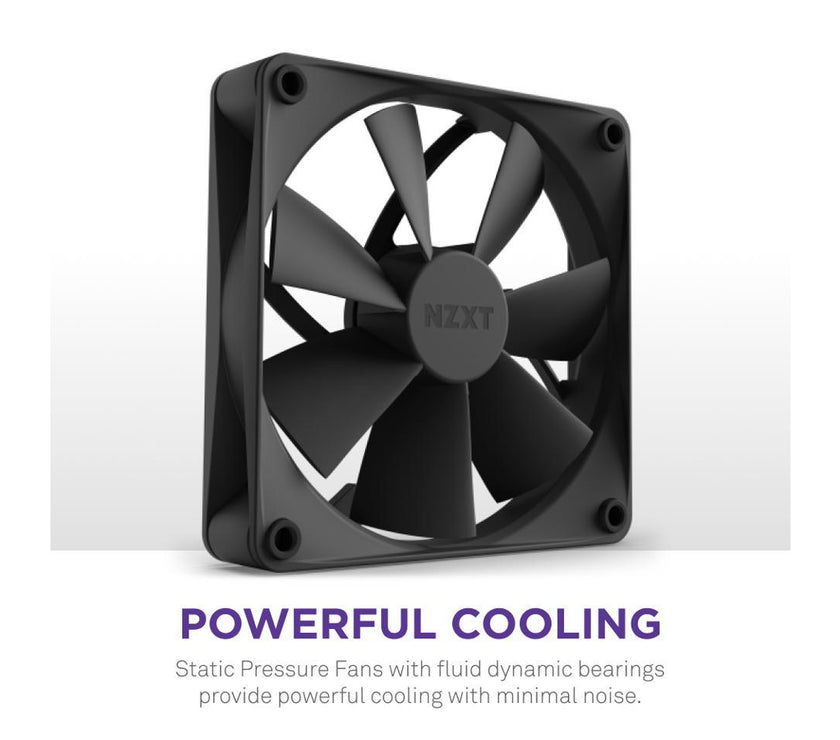 NZXT Kraken 240mm - RL-KN240-B1 – AIO CPU Liquid Cooler - LCD Display - 2 x F120P Static Pressure Fan Radiator Fans LGA 1700 / AM5 Compatible