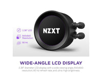 NZXT Kraken Elite 360mm - RL-KN36E-B1 – AIO CPU Liquid Cooler - Customizable LCD Display - 3 x F120P Static Pressure Fan Radiator Fans LGA 1700 / AM5 Compatible