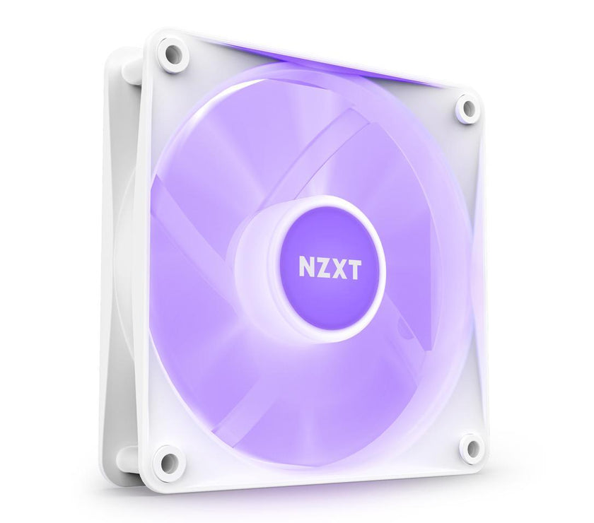 NZXT F120 RGB Core Fan - RF-C12TF-W1 - 120mm Hub-Mounted RGB Fan - Sublime RGB Lighting - PWM Control - Triple, 120mm Case Fan - White