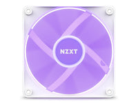 NZXT F120 RGB Core Fan - RF-C12TF-W1 - 120mm Hub-Mounted RGB Fan - Sublime RGB Lighting - PWM Control - Triple, 120mm Case Fan - White