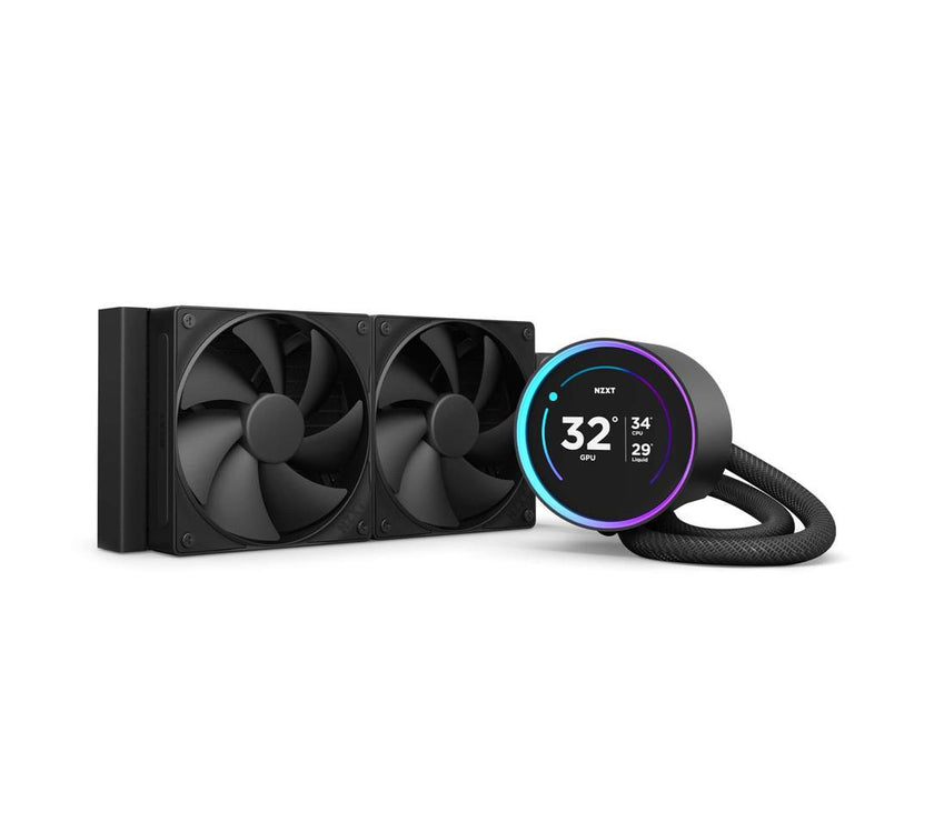 KRAKEN ELITE 240 BLACK AIO LIQUID COOLER WITH IPS LCD & STATIC PRESSURE FANS Intel Socket LGA 1851, 1700 & 1200/115X AMD Socket AM5, AM4