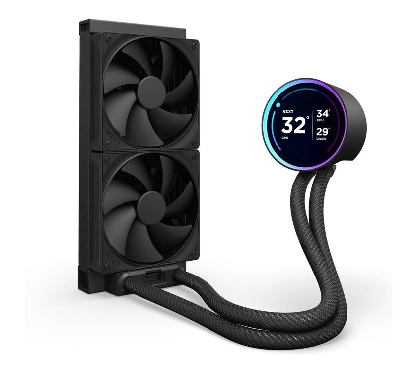 KRAKEN ELITE 240 BLACK AIO LIQUID COOLER WITH IPS LCD & STATIC PRESSURE FANS Intel Socket LGA 1851, 1700 & 1200/115X AMD Socket AM5, AM4