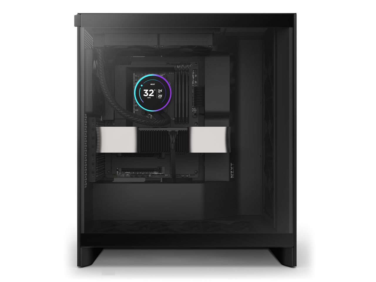 KRAKEN ELITE 240 BLACK AIO LIQUID COOLER WITH IPS LCD & STATIC PRESSURE FANS Intel Socket LGA 1851, 1700 & 1200/115X AMD Socket AM5, AM4