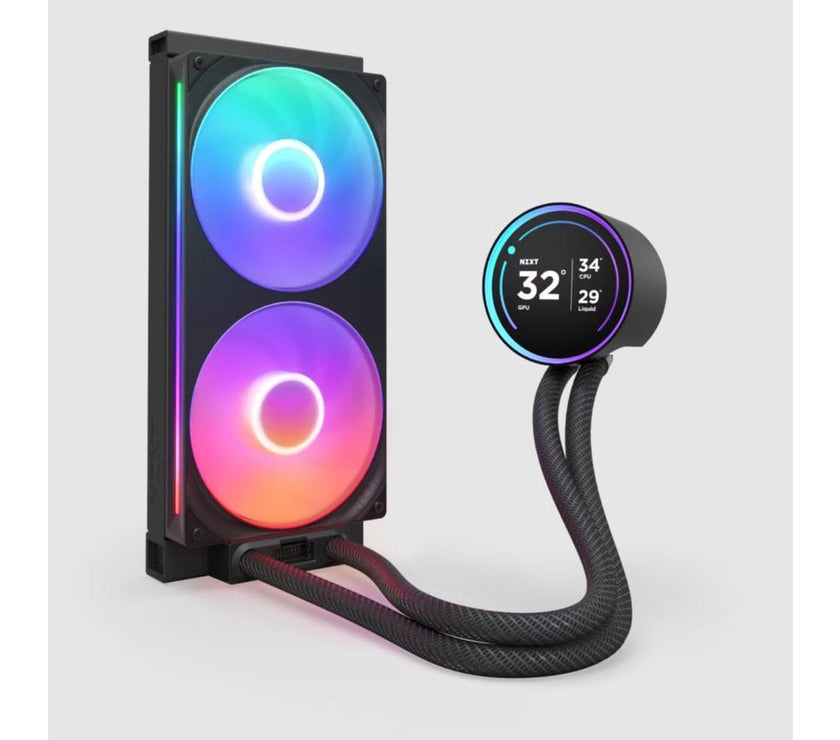 KRAKEN ELITE RGB 280 BLACK AIO LIQUID COOLER WITH IPS LCD & STATIC PRESSURE FANS Intel Socket LGA 1851, 1700 & 1200/115X AMD Socket AM5, AM4