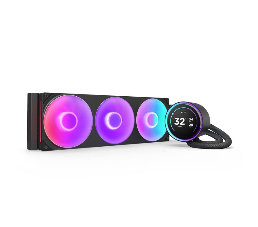 KRAKEN ELITE RGB 360 BLACK AIO LIQUID COOLER WITH IPS LCD & STATIC PRESSURE FANS Intel Socket LGA 1851, 1700 & 1200/115X AMD Socket AM5, AM4