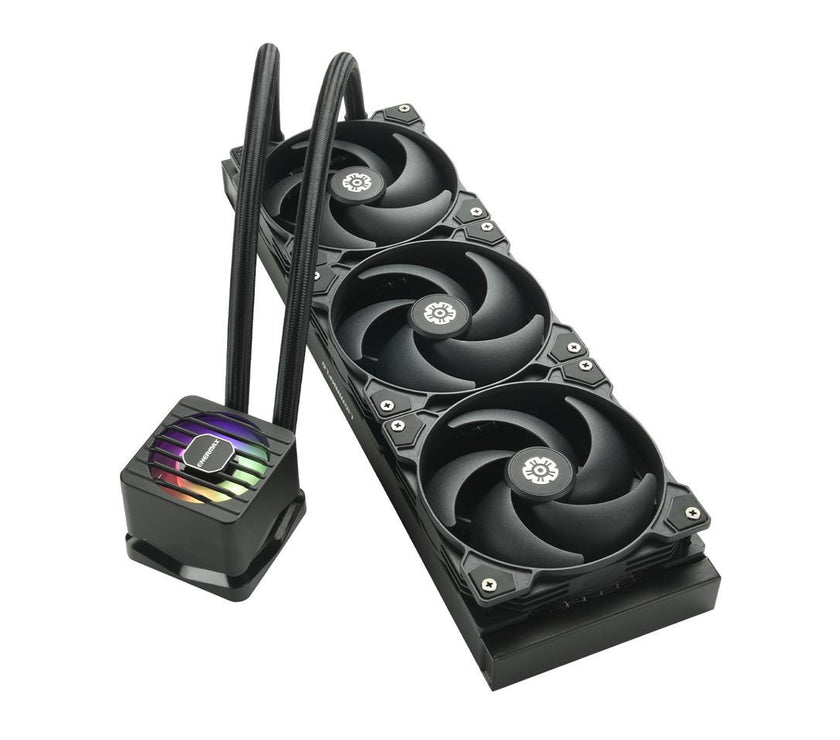 ENERMAX LIQMAXFLO SR 360 ARGB AIO CPU Liquid Cooler - 60mm VRM Fan up to 3000 RPM, PWM-Controlled Pump, 360mm Radiator, Triple Pressure-Optimized Silent Flow 120mm FDB Fans up to 1800 RPM, 370W TDP - AMD AM5 & Intel LGA1700 Ready