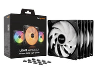 be quiet! LIGHT WINGS LX 140mm PWM high-speed BL130 140mm ARGB LED Case Fan - Triple Pack