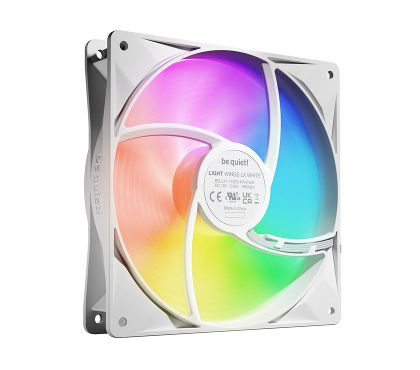 be quiet! Light Wings LX 140mm PWM high-speed White BL131 140mm ARGB LED Case Fan - Triple Pack