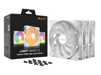 be quiet! Light Wings LX 140mm PWM high-speed White BL131 140mm ARGB LED Case Fan - Triple Pack