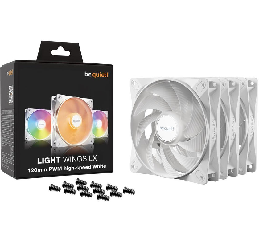 be quiet! LIGHT WINGS LX 120mm PWM high-speed BL125 120 mm ARGB LED Case Fan - Triple Pack