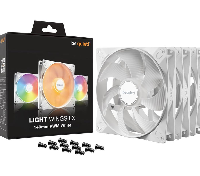 be quiet! LIGHT WINGS LX 140mm PWM BL128 140mm ARGB LED Case Fan - Triple Pack