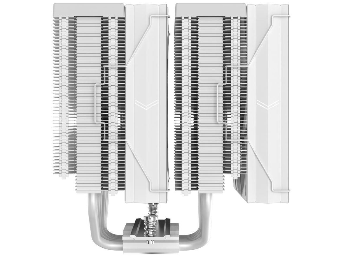 SAMA A60W Dual-Tower CPU Air Cooler Aluminum Top Cover 6 Copper Heat Pipes, Dual 120mm PWM Fans, for AMD AM4/AM5, Intel LGA 1700/1150/1151/1200/1851 Thermal Grease/White