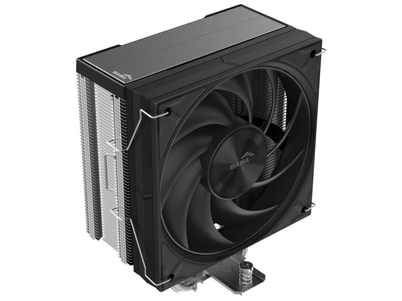 SAMA A60E  Dual-Tower CPU Air Cooler Aluminum Top Cover 6 Copper Heat Pipes, Dual 120mm PWM Fans, for AMD AM4/AM5, Intel LGA 1700/1150/1151/1200/1851 Thermal Grease