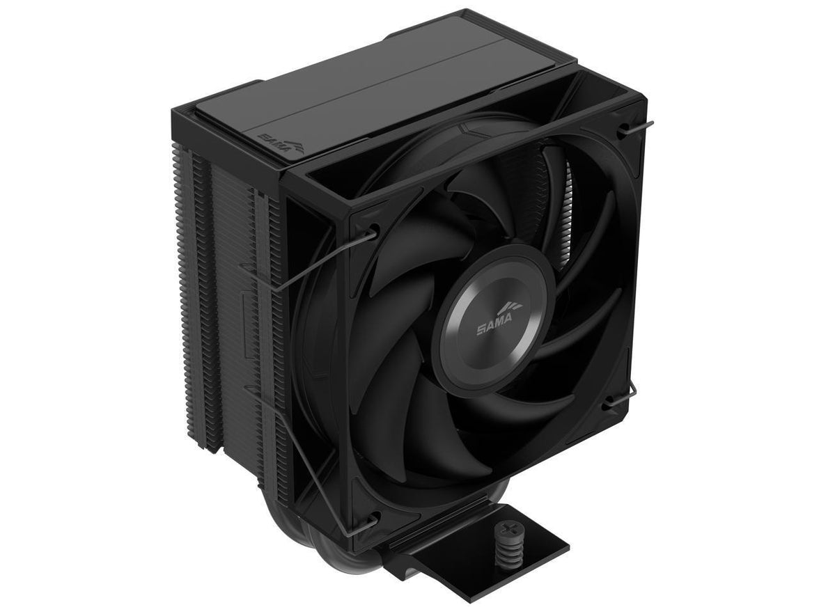 SAMA X30 Single-Tower CPU Air Cooler, 3 Copper Heat Pipes, 100mm PWM Fans, for AMD AM4/AM5, Intel LGA 1700/1150/1151/1200/1851 Thermal Grease/Black