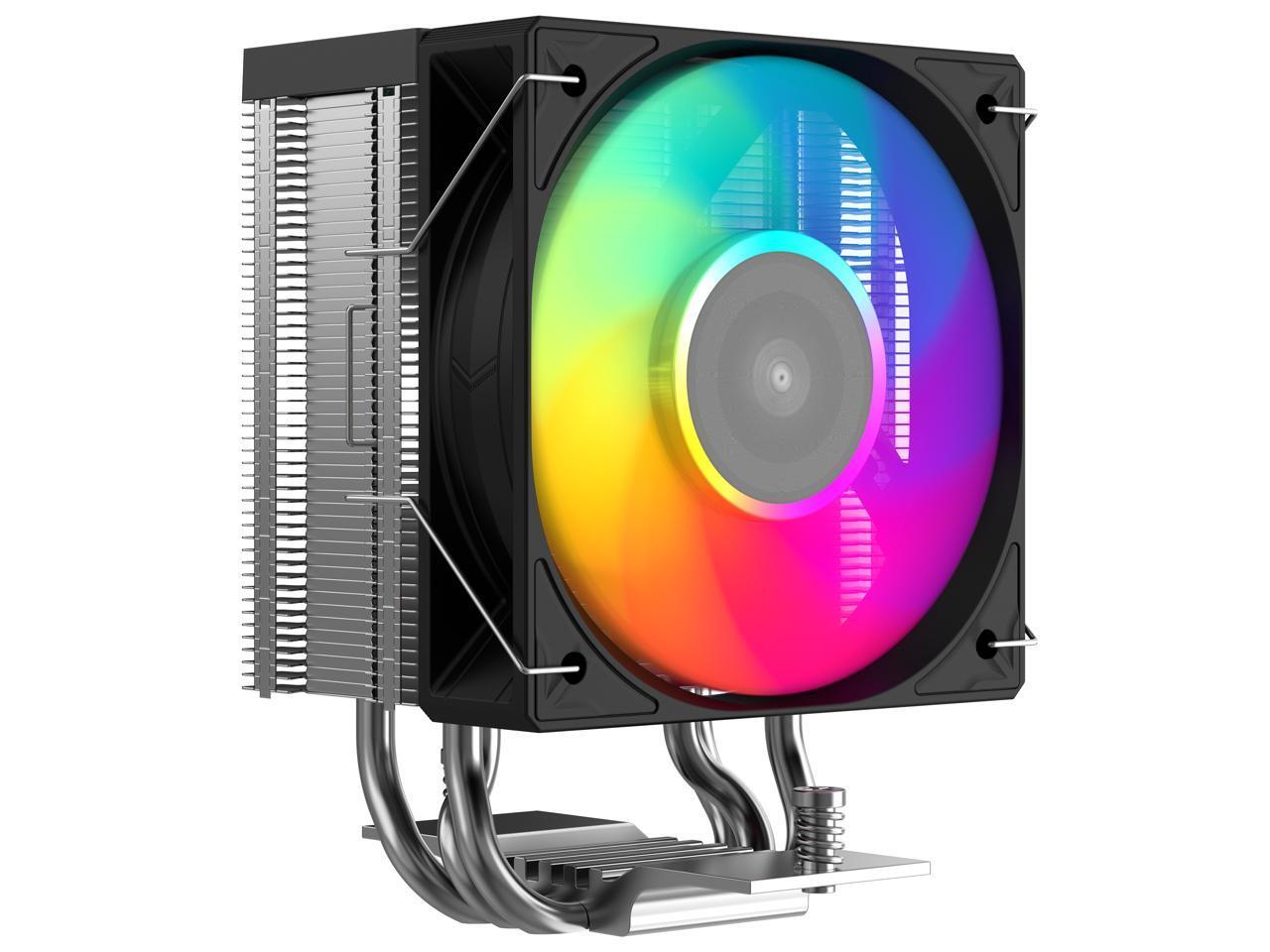 SAMA X30L Single-Tower CPU Air Cooler, 3 Copper Heat Pipes, 100mm ARGB Light Sync with Motherboard PWM Fans, for AMD AM4/AM5, Intel LGA 1700/1150/1151/1200/1851 Thermal Grease