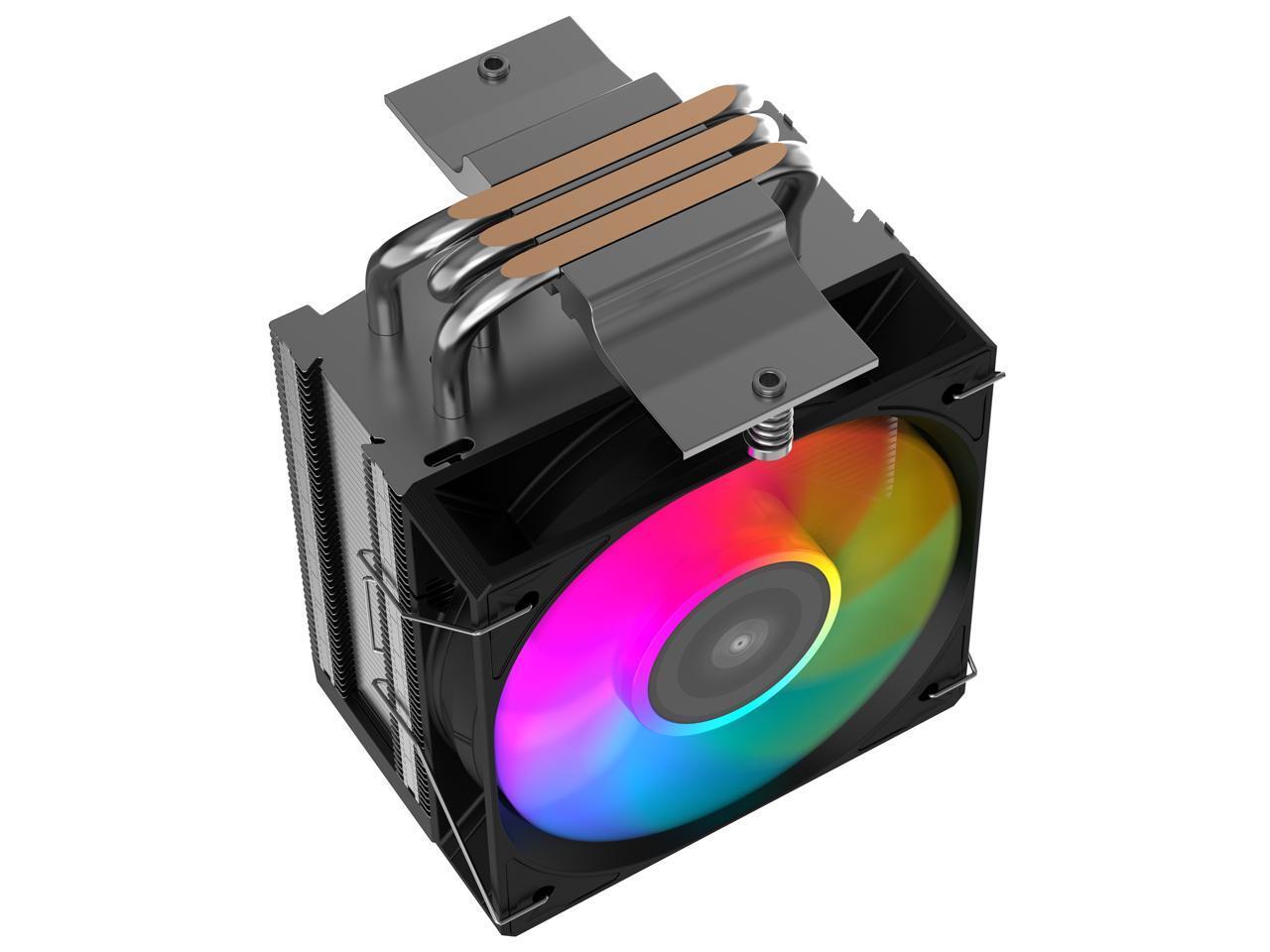SAMA X30L Single-Tower CPU Air Cooler, 3 Copper Heat Pipes, 100mm ARGB Light Sync with Motherboard PWM Fans, for AMD AM4/AM5, Intel LGA 1700/1150/1151/1200/1851 Thermal Grease