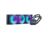 Phanteks Glacier One 360D30 Premium D-RGB AIO Liquid CPU Cooler, DRGB Pump Cap Design, 3x D30 120mm PWM D-RGB Fans, Black