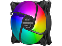 MSI MPG F120 ARGB-3B 120mm PWM Addressable RGB LED Case Fan Black - Anti-Vibration Fan Gasket - Hydraulic Bearing  - 600 ~ 1200 RPM - 3 Packs