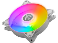 MSI MPG F120 ARGB-3W 120mm PWM Addressable RGB LED Case Fan White - Anti-Vibration Fan Gasket - Hydraulic Bearing -  600 ~ 1200 RPM - 3 Packs