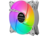 MSI MPG F120 ARGB-3W 120mm PWM Addressable RGB LED Case Fan White - Anti-Vibration Fan Gasket - Hydraulic Bearing -  600 ~ 1200 RPM - 3 Packs