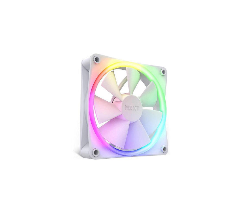 NZXT F120 RGB Fans - RF-R12TF-B1 - Advanced RGB Lighting Customization - Whisper Quiet Cooling - Triple (RGB Fan & Controller Included) - 120mm Fan - White