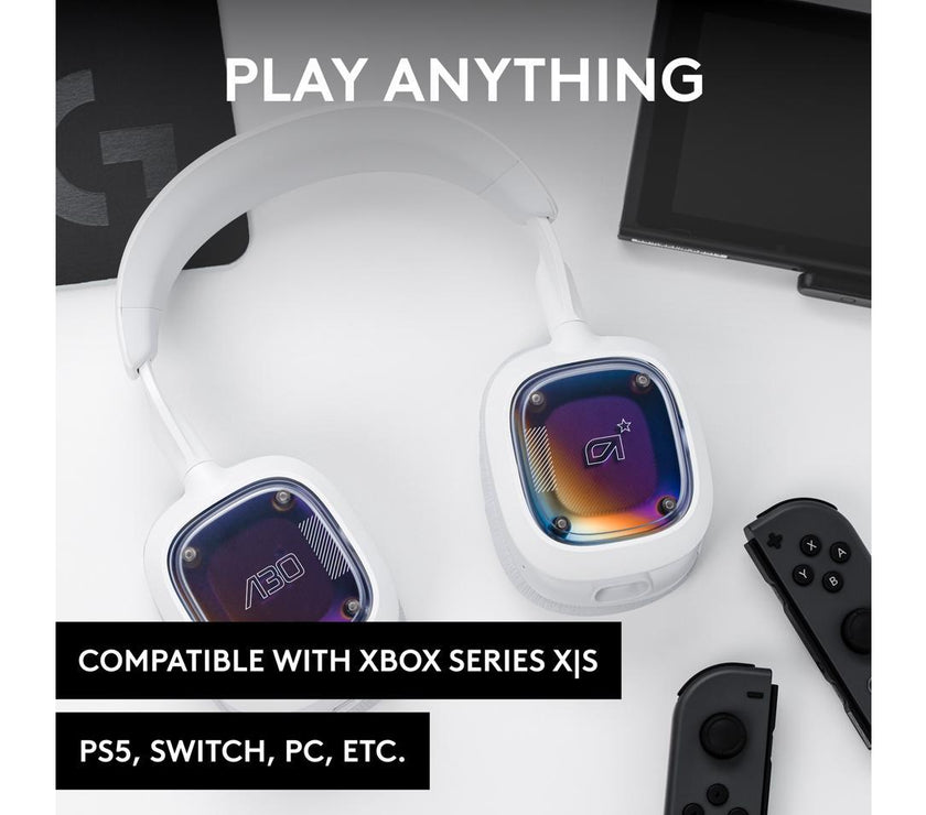 ASTRO Gaming A30 Lightspeed Wireless Headset for Xbox Series X|S, PC, & Nintendo Switch - White