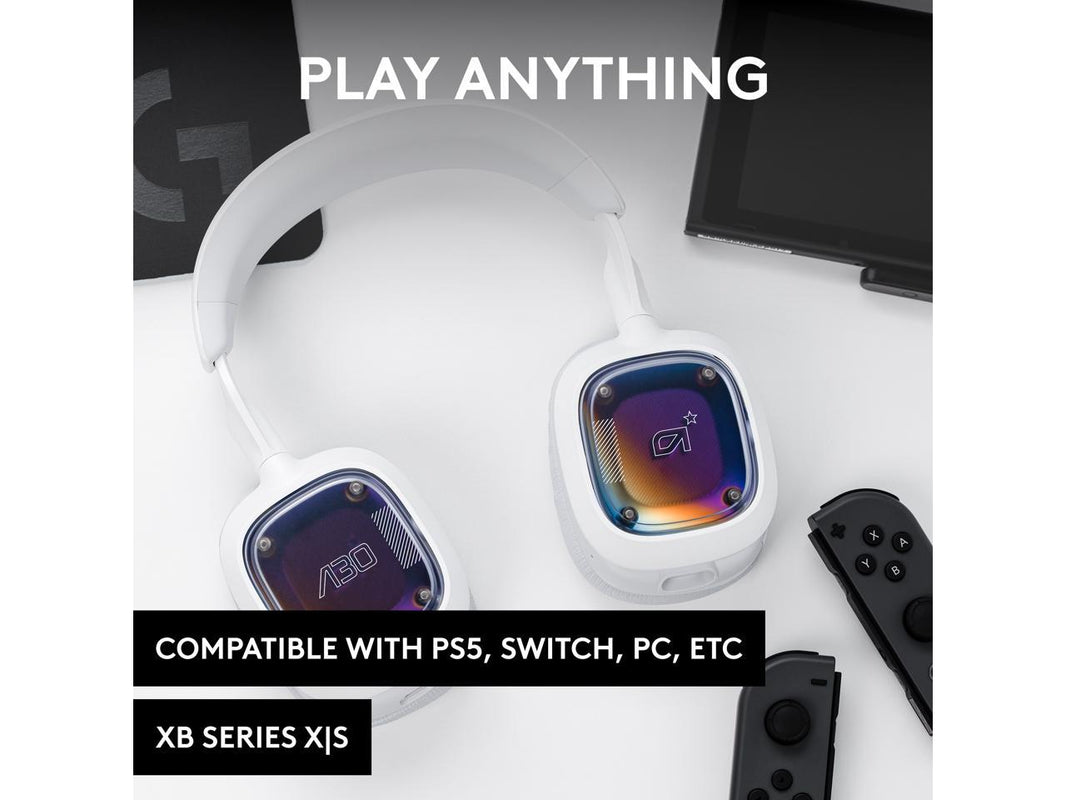 ASTRO Gaming A30 Lightspeed Wireless Headset for PC, PS5 & Nintendo Switch - White