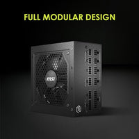 MSI MAG A650GL, Fully Modular Compact Gaming 650W Power Supply, 80+ Gold, ATX PSU, 10 Year Warranty