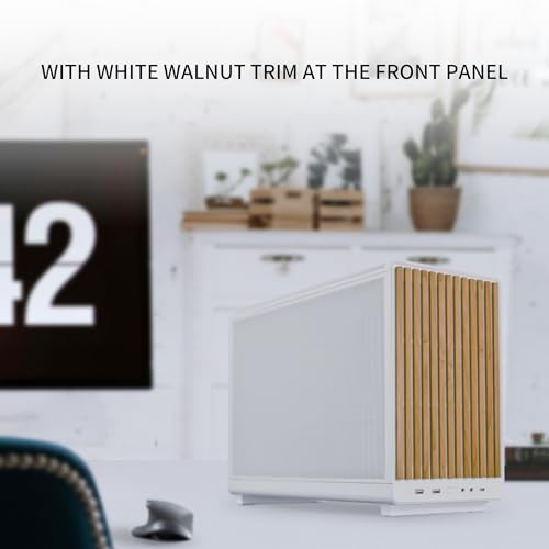 Lian Li A3-mATX PC Case - Wood Edition - Micro ATX Case - Supports 360mm AIO Cooler & 415mm GPU - Wood Front Panel - No Fans Included - White (A3W-WD)