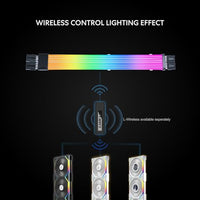 Lian Li Strimer Wireless 8-Pin GPU RGB Power Extension Cable, 2.4GHz Wireless Lighting Control, 382mm (15.03 in) 8 Light Guides, Controller Required (Not Included) (PW8-1W)