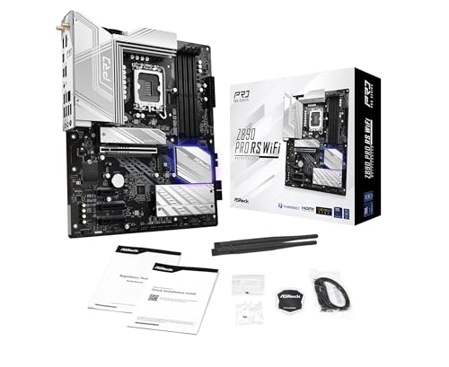 ASRock Z890 Pro RS WiFi 6E Intel Core Ultra LGA1851 RL-ILM ATX Motherboard DDR5 8666 MHz 256 GB Thunderbolt M.2